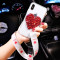 TL 苹果X手机壳日韩潮iPhone6s保护套7plus女款6splus水钻壳XSMAX手机壳带挂绳XR硅胶套软壳 iPhoneXR红钻（黑壳）
