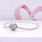 Pandora潘多拉爱心锆石扣蛇骨手链590727CZ 18CM【香港直邮】 Rose-18cm