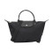 Longchamp/珑骧女士尼龙手提包 短柄厚款黑色尼龙手拎单肩包1512578001 黑色