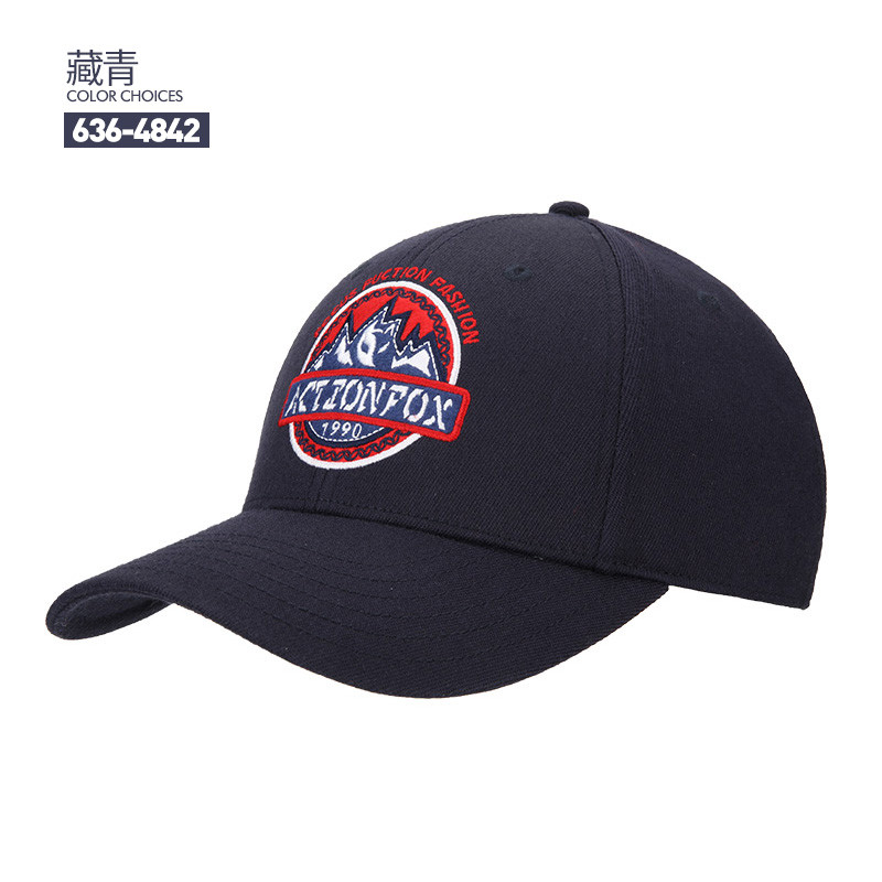 快乐狐狸（ActionFox）户外运动秋冬男式休闲鸭舌帽潮流时尚棒球帽4842 4842藏青（58CM）