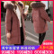 2020冬季新款大狐狸毛领羽绒服女加厚宽松韩版牛角扣中长款白鸭绒外套 S（125斤以内） 蓝色【蓝色狐狸毛领】