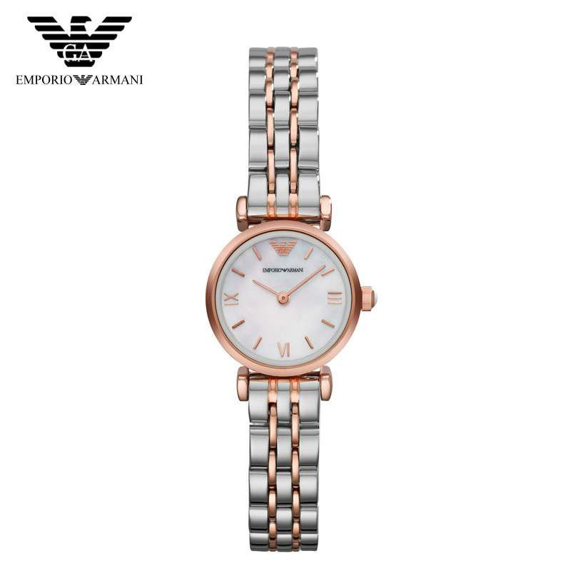 ARMANI/阿玛尼正品女表时尚休闲石英表钢带镶钻防水手表女AR1840 AR1689