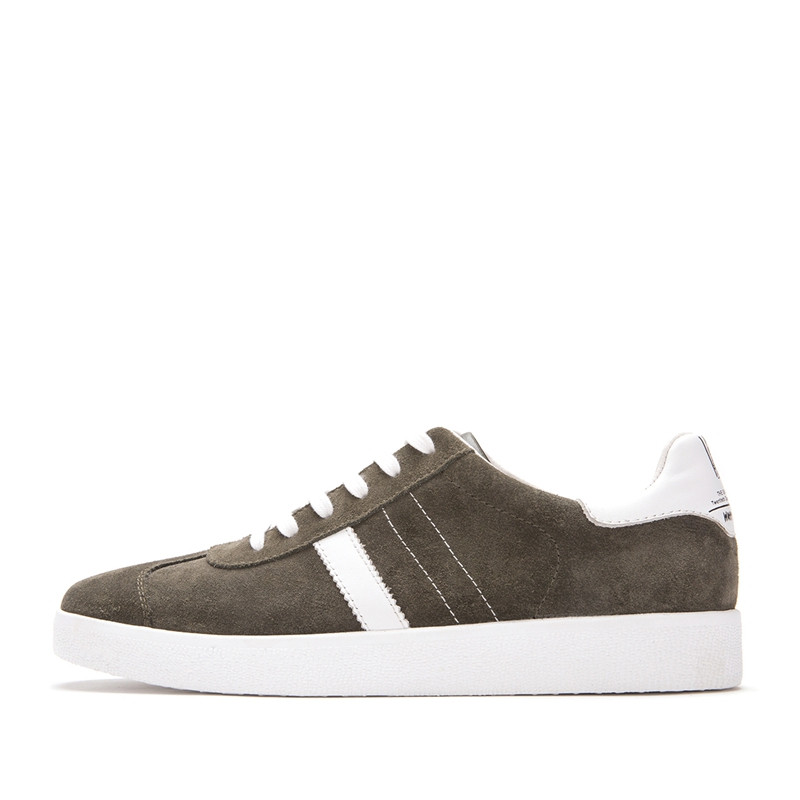 热风hotwind2018秋新款板鞋男休闲鞋平跟时尚男士低帮系带单鞋H13M7303 07绿色 44