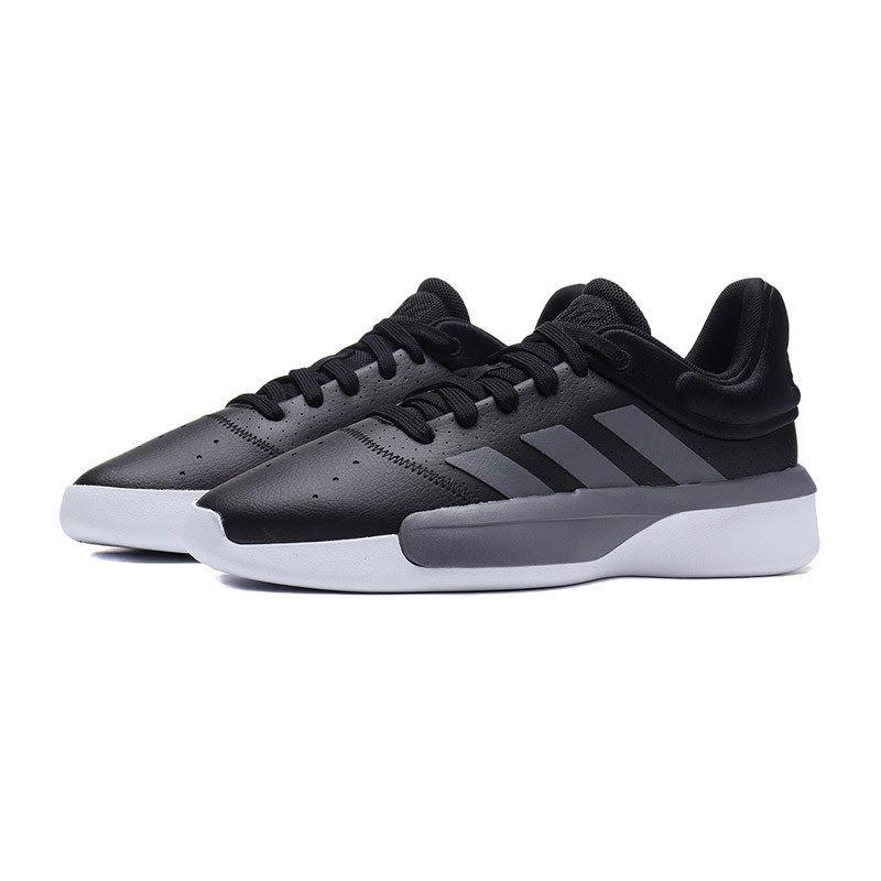 adidas男鞋篮球鞋PRO低帮W训练比赛运动鞋G54115 G54115黑色+四度灰 44.5码