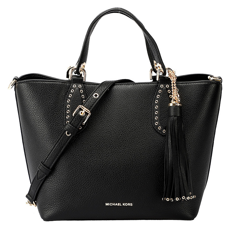 MICHAEL KORS 迈克·科尔斯 MK女包 BROOKLYN系列皮质女士手提单肩斜挎包 30S8GBNT2L 黑色