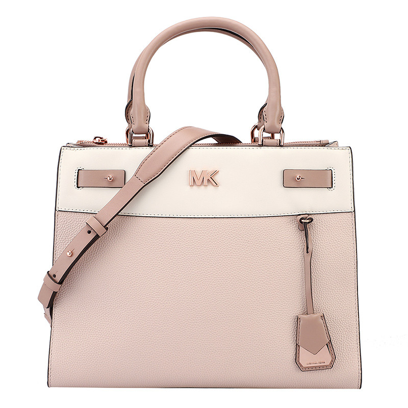 MICHAEL KORS 迈克·科尔斯 MK女包 系列皮质女士手提单肩斜挎包 粉色拼色
