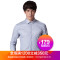 柒牌SEVEN男装商务休闲纯色格纹棉长袖衬衣 109A3002008炭灰 42
