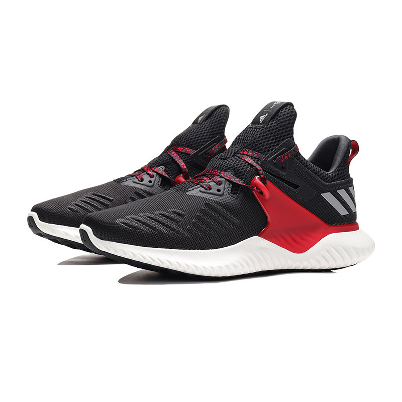 【自营】adidas男鞋跑步鞋新款ALPHABOUNCE休闲运动鞋G28011 G28011黑色+银灰+红色 41码