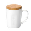 特美刻(TOMIC)马克杯 带盖咖啡杯子情侣陶瓷杯懒人牛奶杯水杯茶杯 TCL1317 白色 520ML大容量 白色
