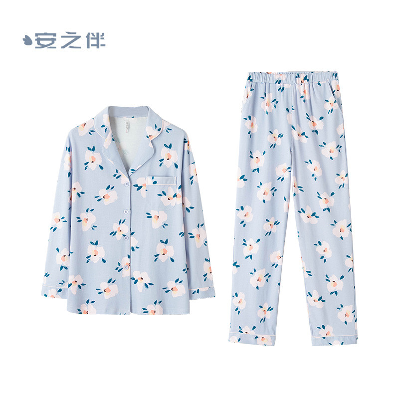 安之伴家居服套装83K7407-83K7409-83K7410-83K7411-83K7413-83K7414 L 83K7411-兰色