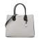 MICHAEL KORS 迈克·科尔斯 MK女包 MERCER系列皮革大号风琴款手提单肩包 30F8SM9T7I 珠光灰黑色拼色