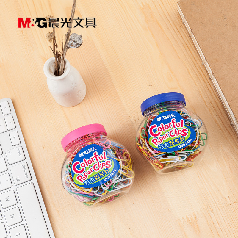 晨光(M&G) ABS92824 回形针糖果筒装彩色 200只/罐 彩色