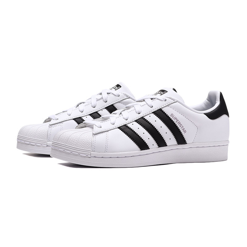 Adidas阿迪达斯三叶草女鞋春季新款SUPERSTAR运动板鞋CM8414 CM8414ftwr白+一号黑 39码