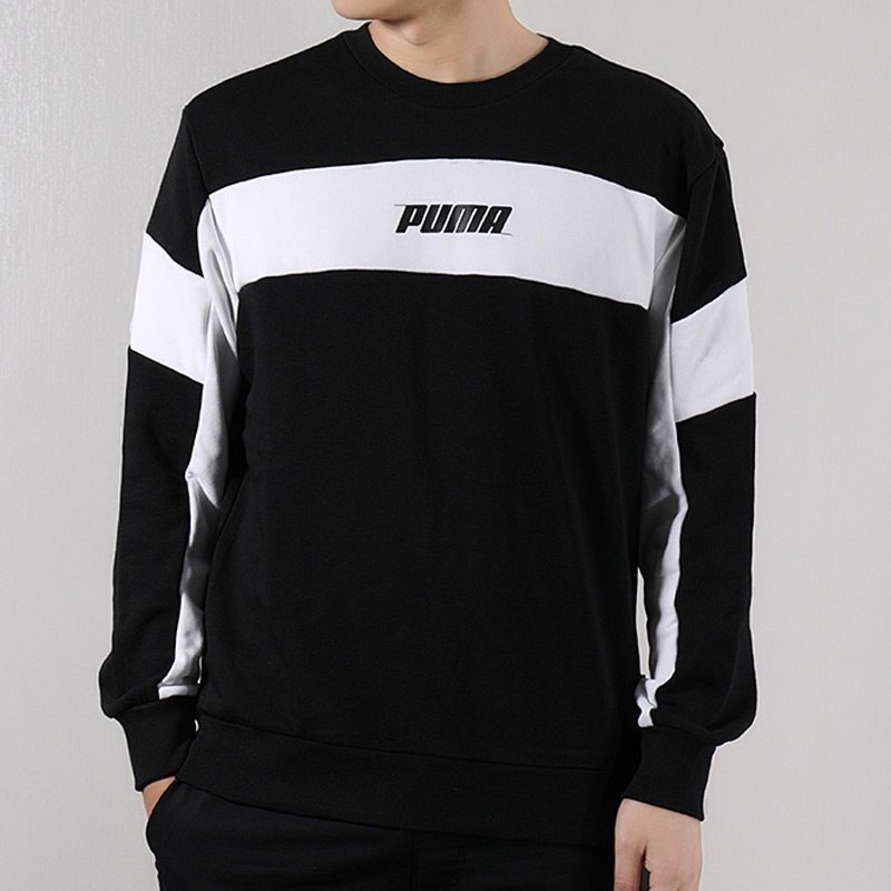 PUMA彪马男装2019春季新款休闲运动服圆领卫衣套头衫844140-01 2XL 844140-01