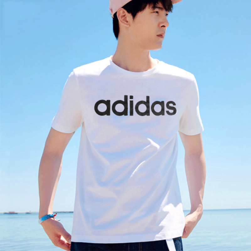 adidas阿迪达斯NEO新款男运动休闲短袖T恤DW7911 DW7910 L