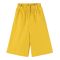 茵曼童装女童纯棉裤子2019春小女孩学生蝴蝶结纯棉休闲七分裤 芥黄色 140cm
