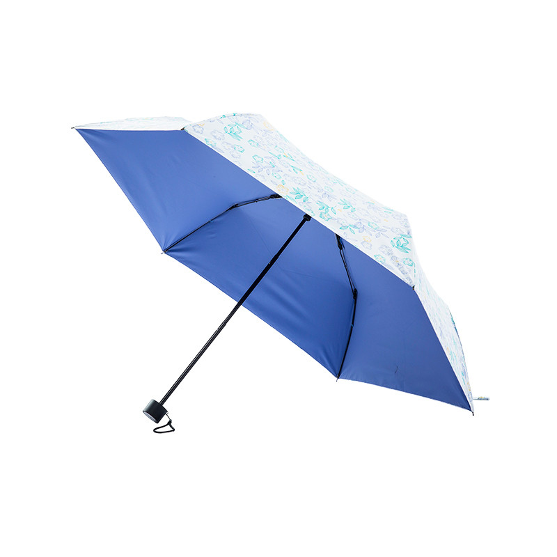 Mabu 降温8度迷你遮阳伞防晒防紫外线便携太阳伞雨伞晴雨兼用UV折伞 (蓝)MBU-UVQ13+手提伞袋