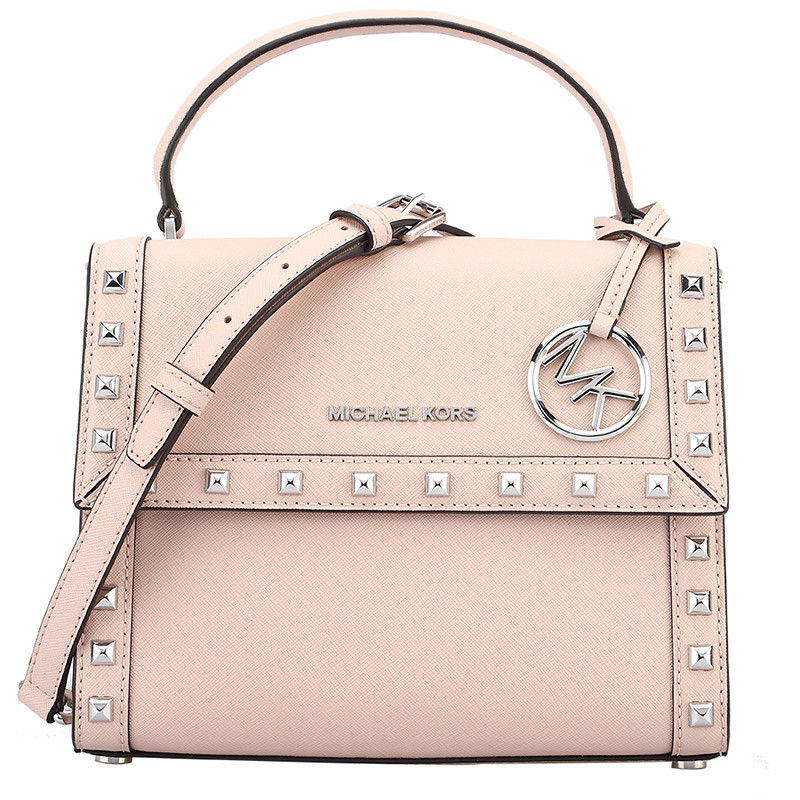 MICHAEL KORS 迈克·科尔斯 MK斜挎包女 皮质女士手提单肩斜挎包 粉色