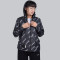 中国李宁(LI-NING)运动风衣女子2019春夏季新品潮流时尚印花舒适休闲连帽聚酯纤维运动服上衣外套 AFDP038-3标准黑 女S(160/84A)