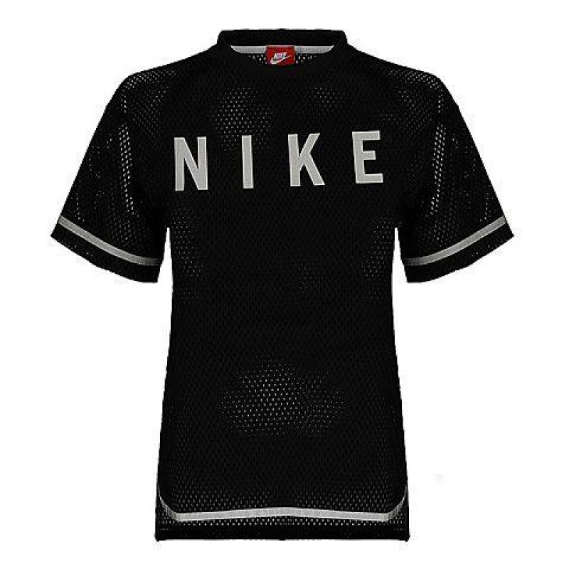 Nike耐克女子ASWNSWTOPSSMESHT恤893674-010 S 黑