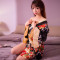 霏慕禁欲夜店连体包臀裙性感情趣内衣女式情趣睡衣女士衣服成人用品6538 黑+红【连体衣+包臀裙】+7305黑连裤丝袜 均码