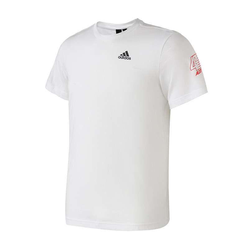 adidas男服短袖T恤新款夏季圆领休闲运动服DV3070 XL DV3070白色