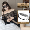 霏慕Fee et moi性感情趣内衣女士内裤透明丁字T裤情趣内衣吊袜带丝袜套装女式情趣丝袜 黑【长筒丝袜】7241