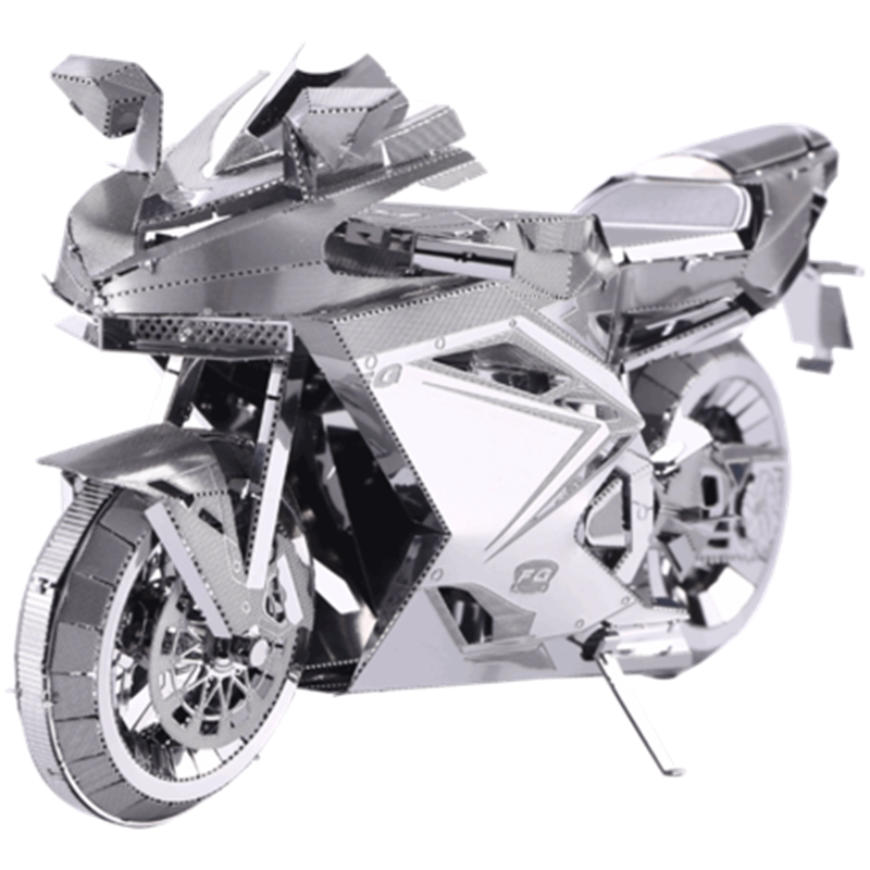拼酷 重型机车摩托车 3D立体拼图 银