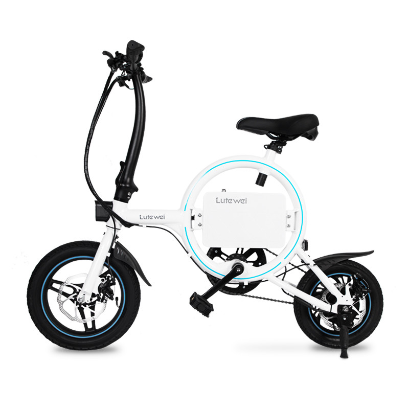 路特威O2 电动车 新国标电动自行车 锂电池折叠助力城市代步代驾车 智能电单车 白色【7.5AH】