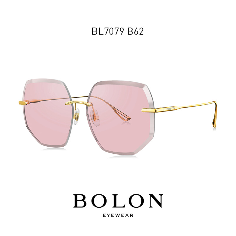 BOLON暴龙2019新款无框太阳镜男女墨镜王俊凯同款潮时尚眼镜BL7079 BL7079B62