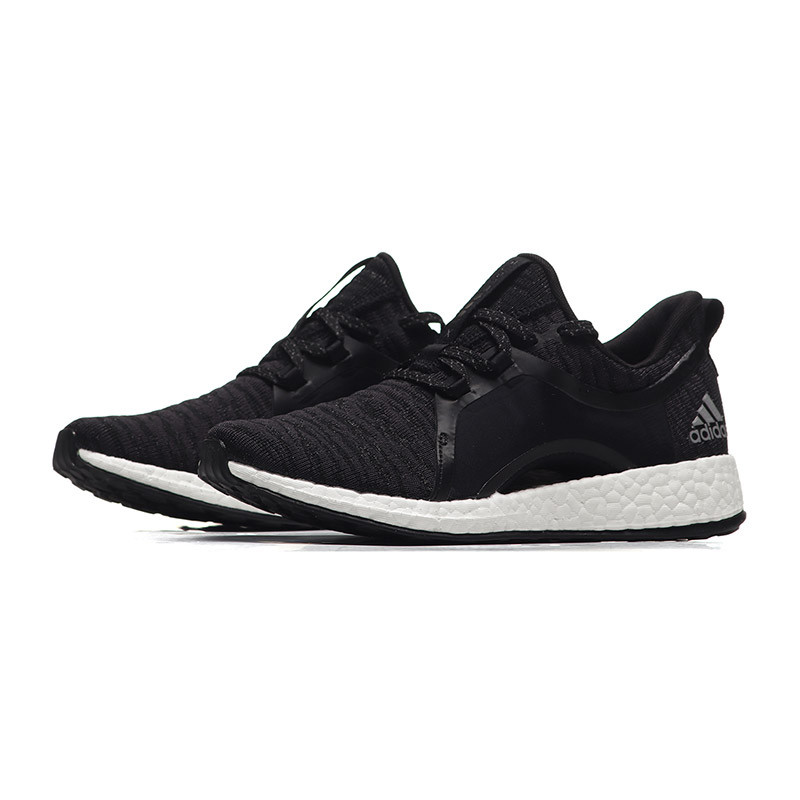 【自营】adidas阿迪达斯女子跑步鞋PureBOOST X休闲运动鞋BY8928 BY8928一号黑色+碳黑+银金属 38码