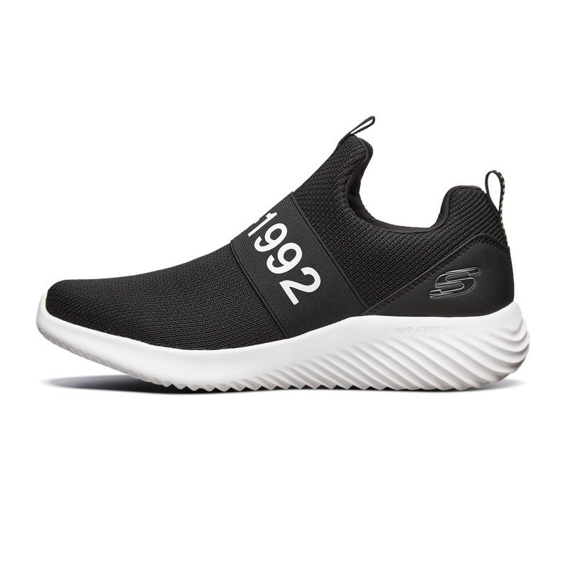 Skechers斯凯奇男鞋新款轻质舒适低帮鞋吴尊同款时尚休闲鞋52506 黑色/白色/BKW 45