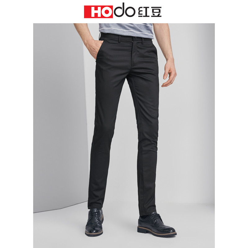 HODO红豆男装 男士休闲裤 2019新款男士时尚斜纹修身长裤休闲裤男 S5 40