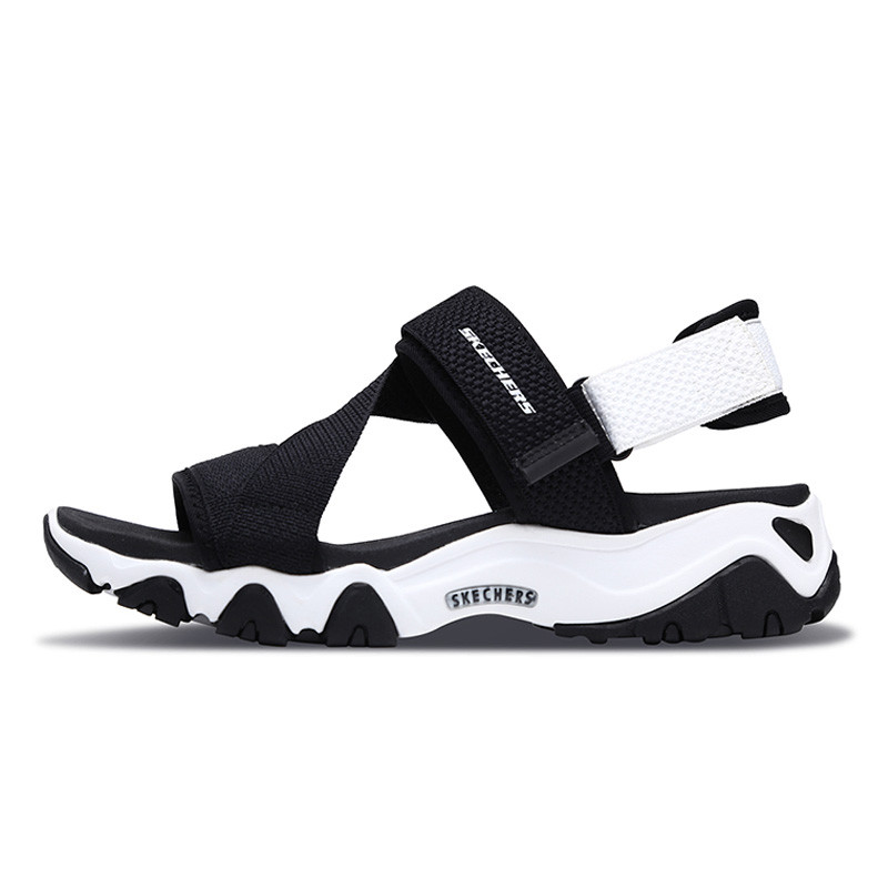 SKECHERS(斯凯奇)DLITES WOMEN系列中性时尚凉鞋夏季中性休闲鞋88888181-BKW 黑色 37