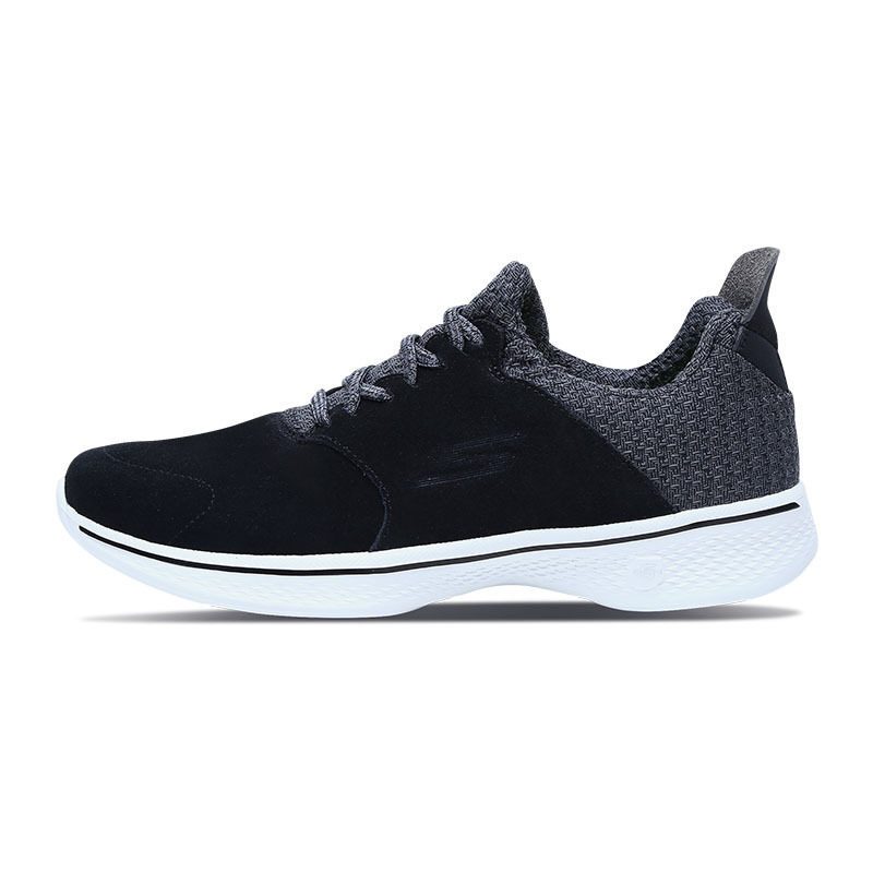 Skechers斯凯奇GOWALK4女士轻质松紧带健步鞋休闲鞋14926 黑色/白色/BKW 36.5