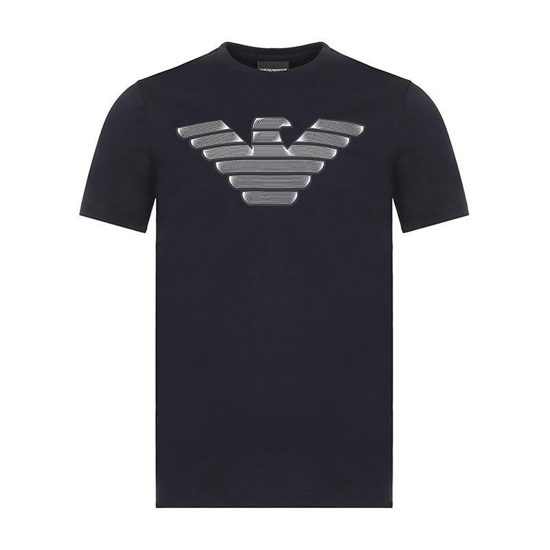EMPORIO ARMANI 阿玛尼 男士棉质圆领短袖T恤衫 6Z1TC0 1JPRZ 0922-海军蓝 XS