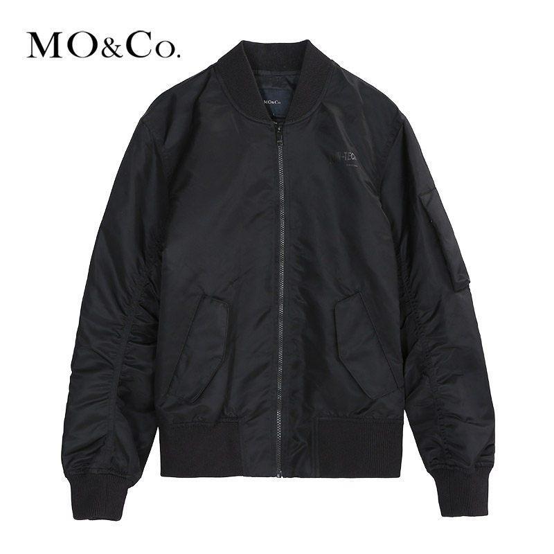 MOCO运动风工装宽松休闲抽棒球服棉服棉衣外套摩安珂 S/160 黑色