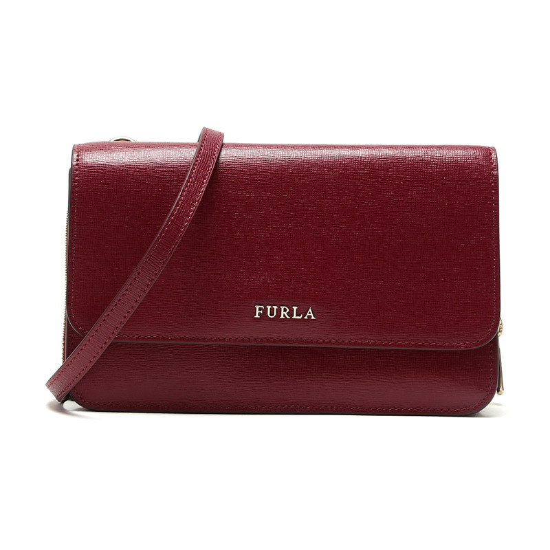 FURLA 芙拉 RIVA女士系列皮革单肩斜挎包手拿包钱包 E EL40 B30 984020-樱桃红色