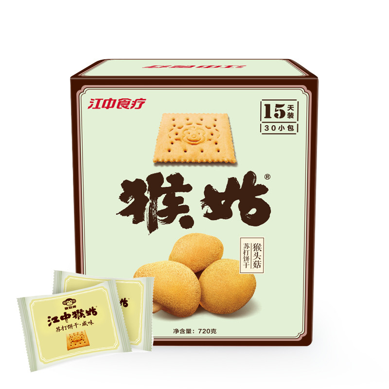 江中猴姑猴头菇苏打饼干720g/盒