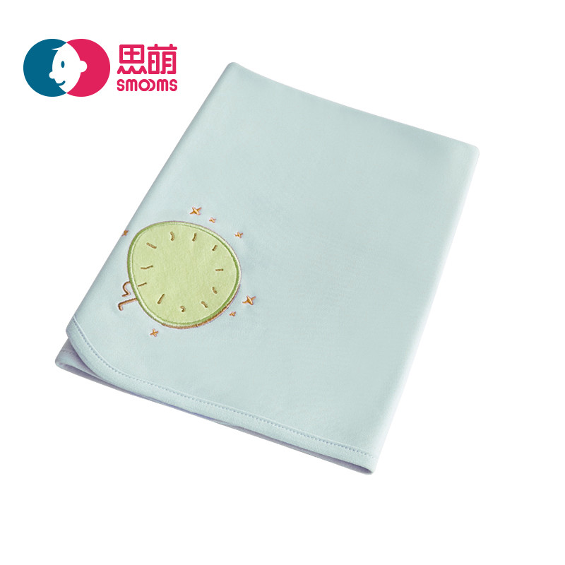 思萌SMOOMS婴儿防水可洗隔尿垫 透气防漏宝宝尿垫 儿童纯棉亲肤床垫 姨妈护理垫50*70cm 绿色/猕猴桃50*70cm