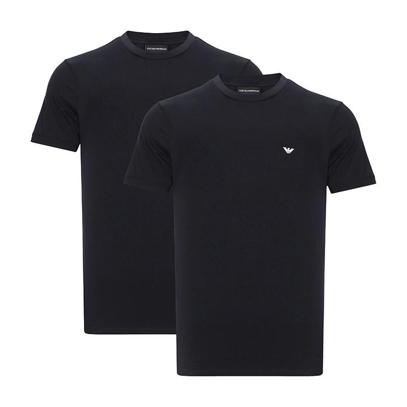 EMPORIO ARMANI EA 阿玛尼 男士棉质短袖T恤2件 8N1D61 1JPZZ 0939-蓝色 XS
