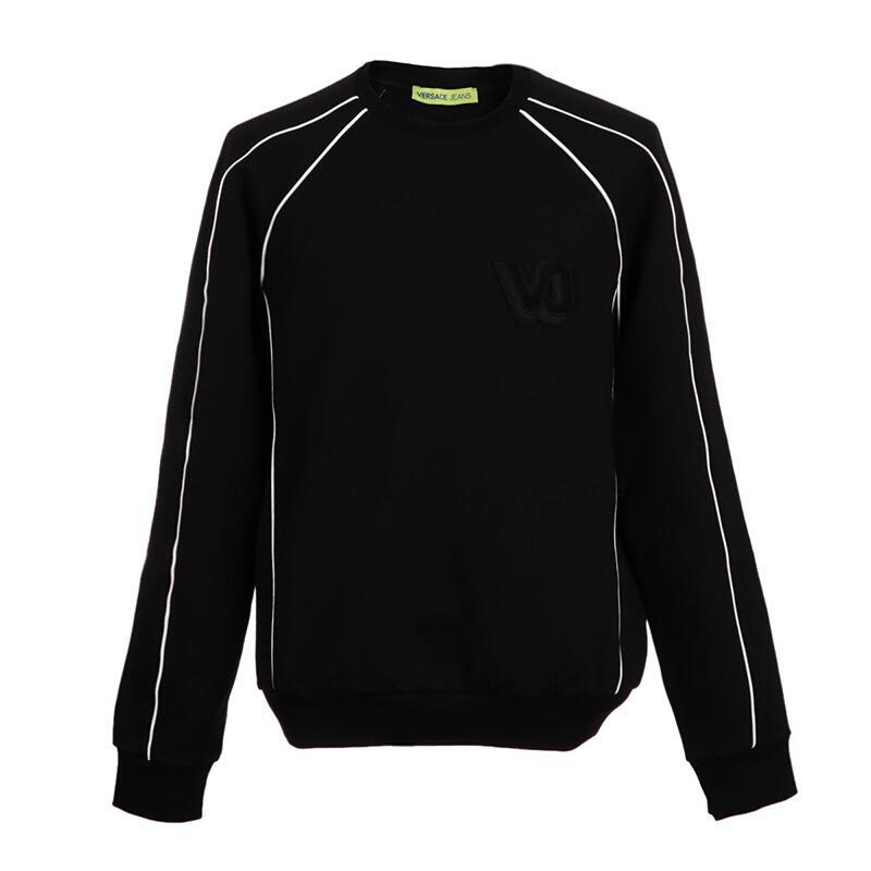Versace Jeans 范思哲 男士棉质圆领长袖卫衣运动衫 B7GSA7F4 30162 899-黑色 S