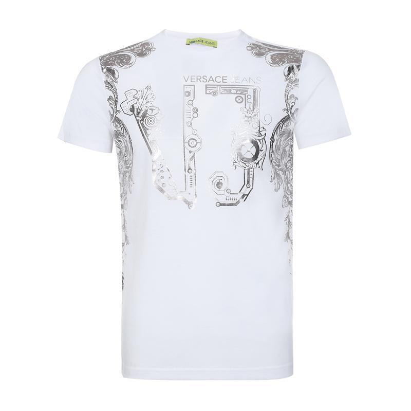 Versace Jeans 范思哲 男士涤纶圆领短袖T恤 B3GPA734 36618 003-白色 M