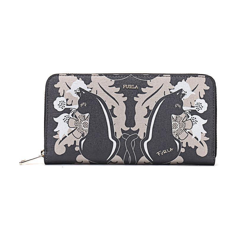 FURLA 芙拉 女士BABYLON系列皮革长款钱包钱夹 P PS52 A76 921814-黑色多色拼色