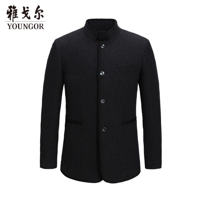 Youngor/雅戈尔男士商务正装深灰色茄克038CQY 170/92A 深灰色