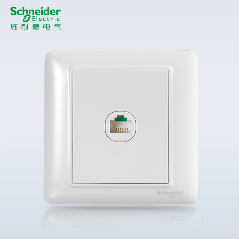 施耐德电气(Schneider Electric)睿意经典白 开关插座面板 86型面板家用墙壁式 经典白 单联电脑