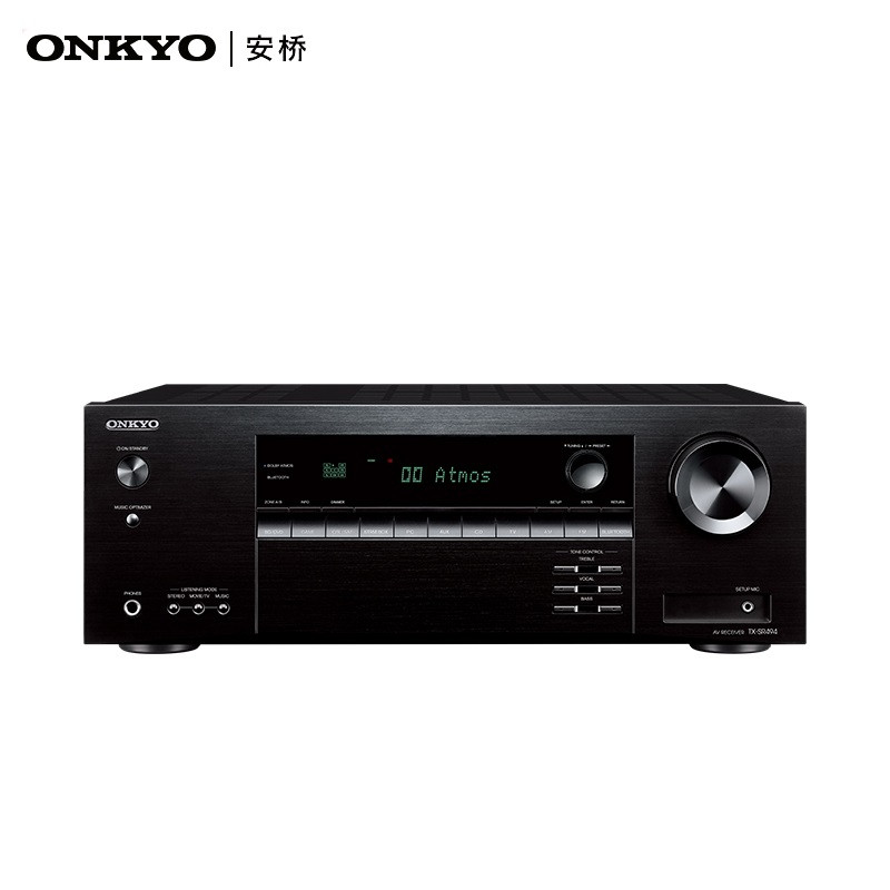 安桥(Onkyo) TX-SR494 杜比全景声AV功放机7.2声道家庭影院 支持DTS:X 蓝牙 Wi-Fi 黑色