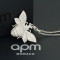 apm MONACO黄蜂银项链镶晶钻锁骨颈链AC4422OX AC4422OXY 银色
