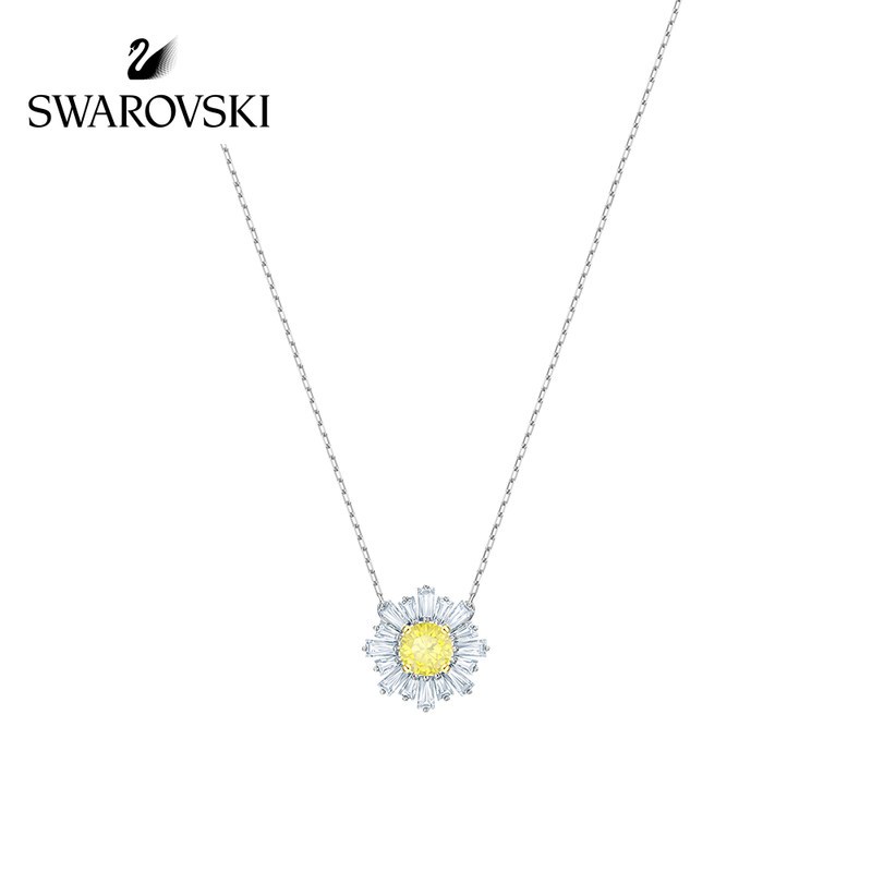 SWAROVSKI施华洛世奇SUNSHINE太阳花朵水晶项链5451376 银色5459588