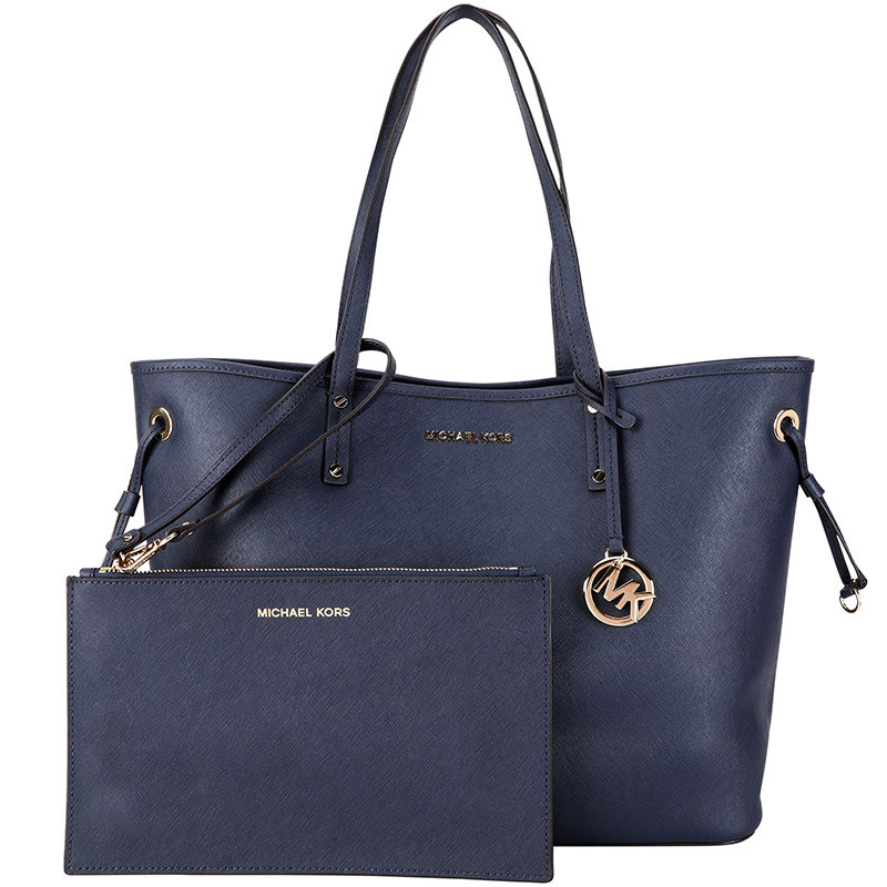 MICHAEL KORS 迈克·科尔斯 MK女包 时尚皮质女士手提单肩包 深蓝色